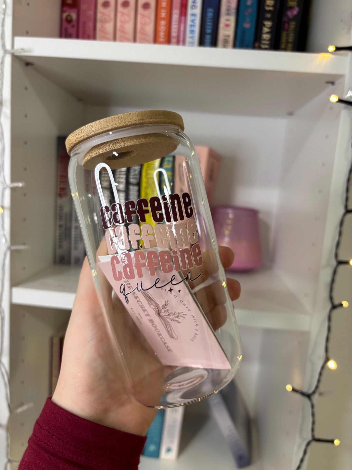 Personalised Bookish Themed Glass Tumbler - 550mls