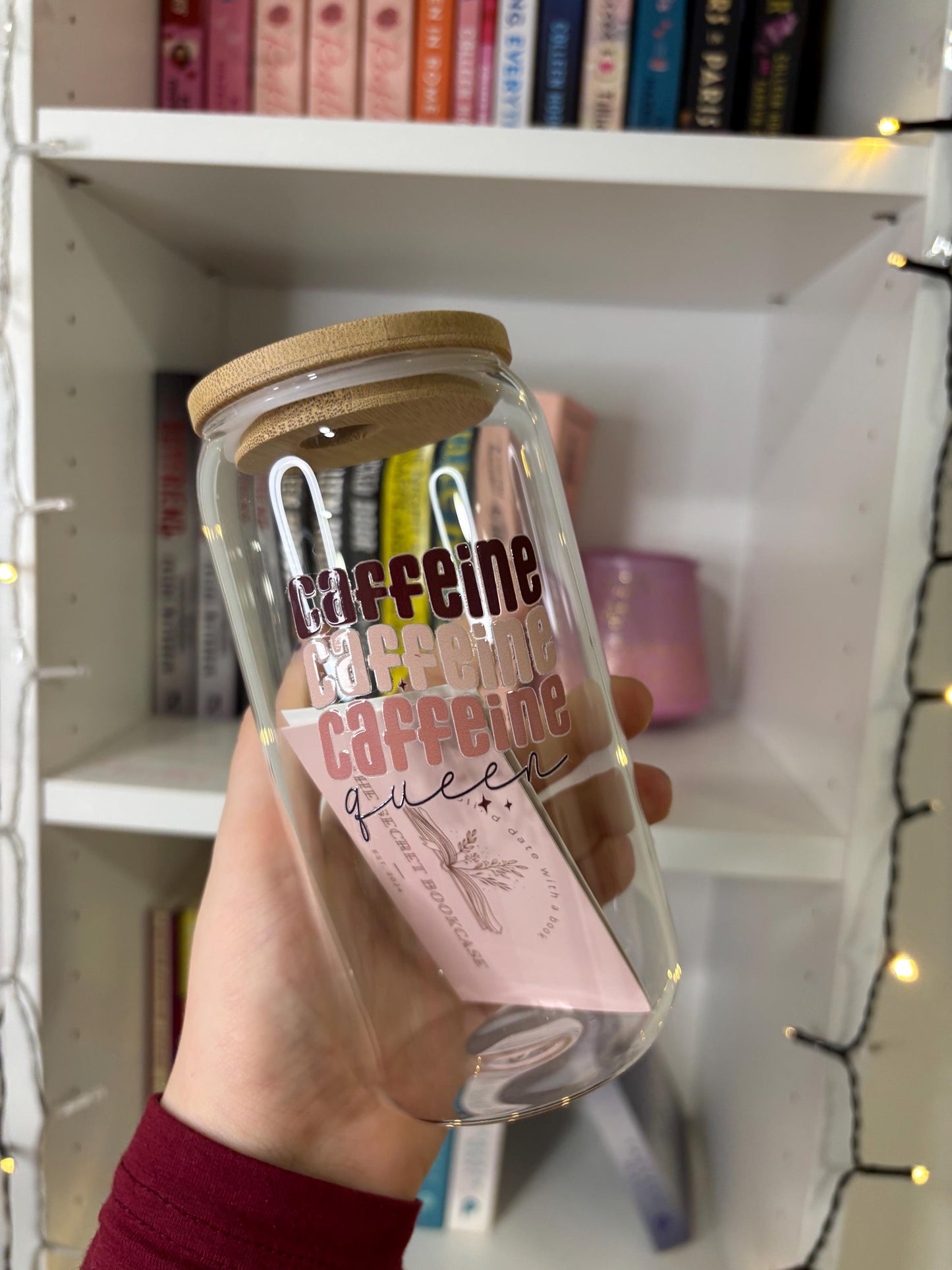 Personalised Bookish Themed Glass Tumbler - 550mls