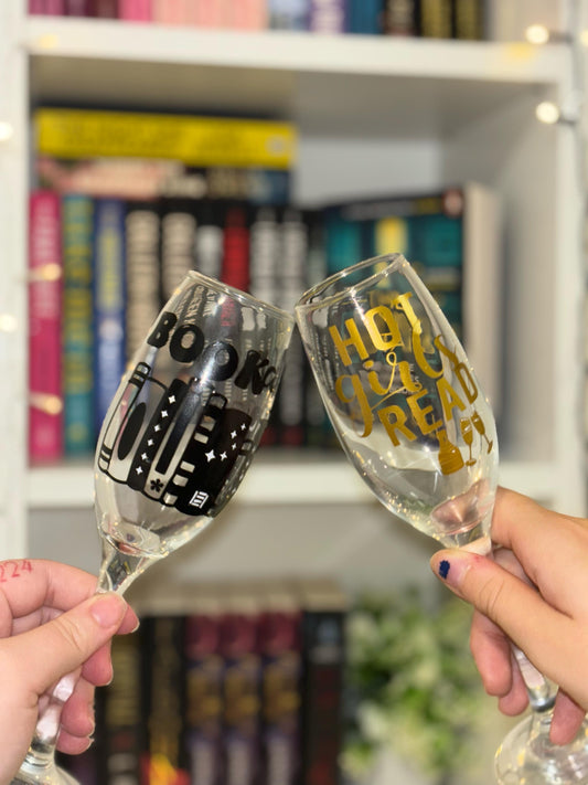 Personalised & Bookish Themed Champagne Flutes