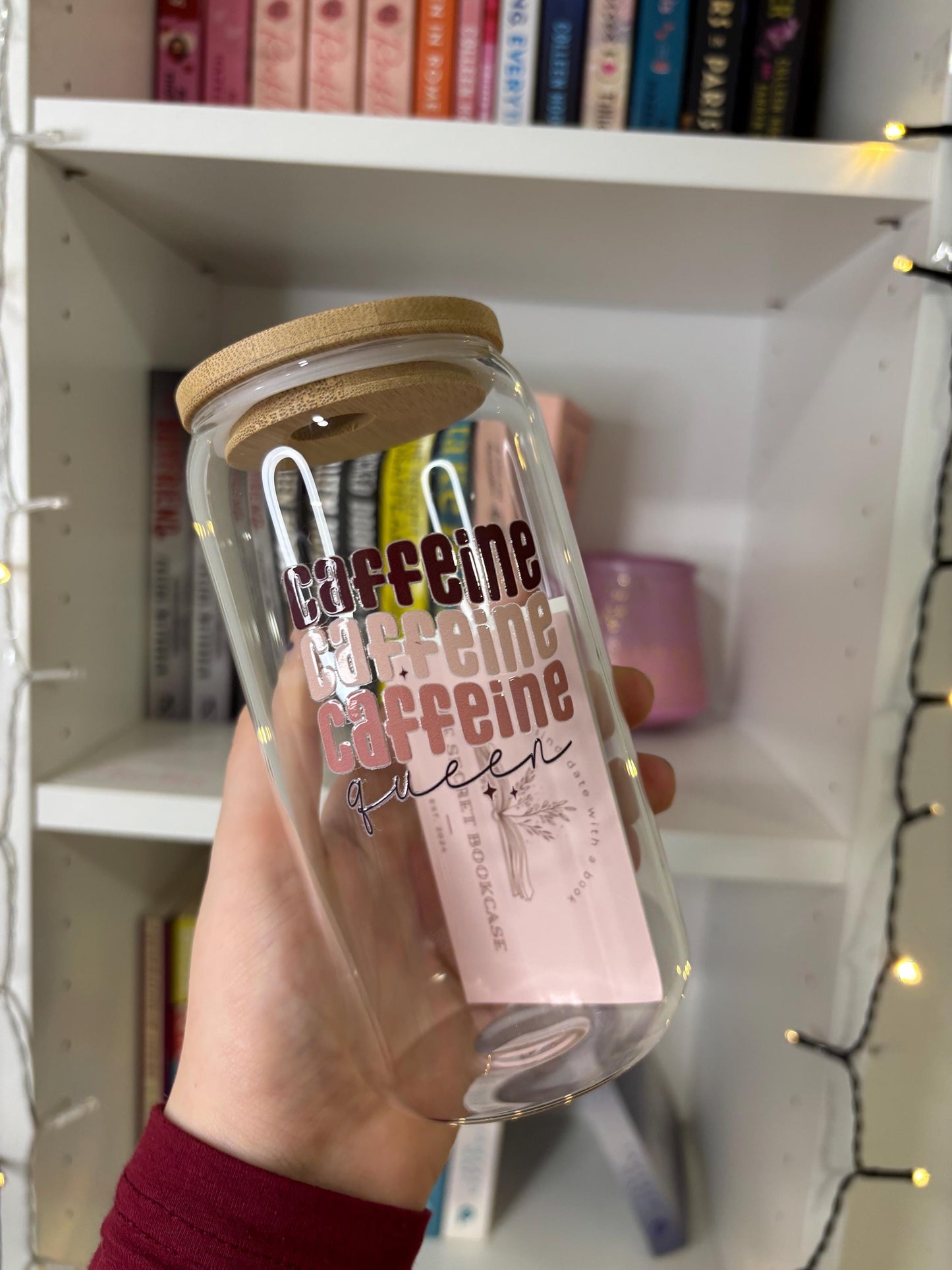 Personalised Bookish Themed Glass Tumbler - 550mls