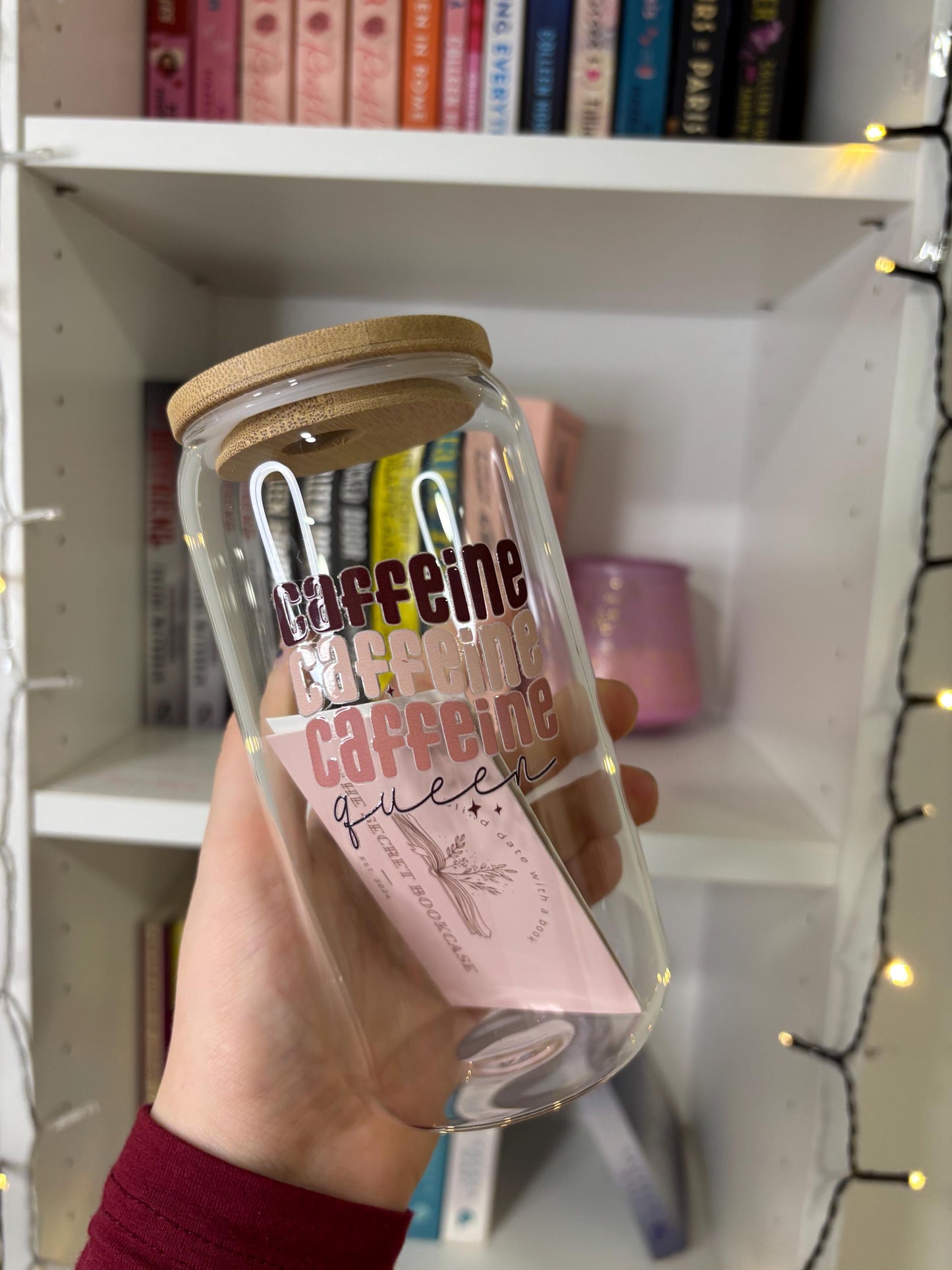 Personalised Bookish Themed Glass Tumbler - 550mls